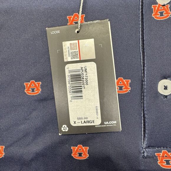 NEW Auburn Tigers Under Armour All Over Print Short Sleeve Polo Shirt XL - Picture 7 of 14